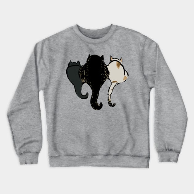 Cat butts Crewneck Sweatshirt by Dragonfish